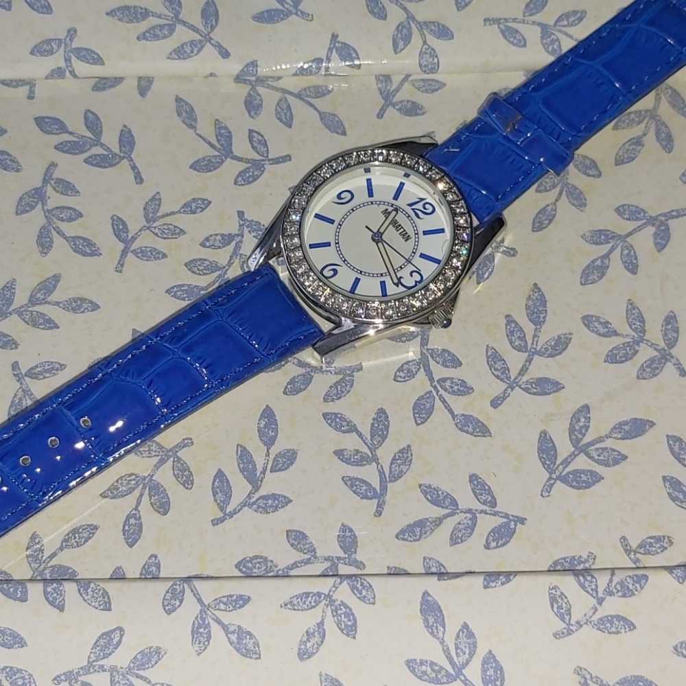 Manhattan by Croton Crystal Bezel Watch